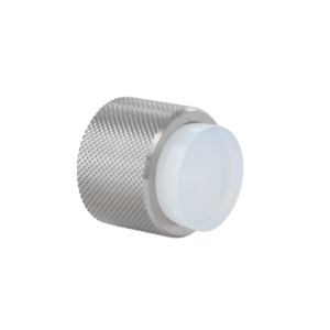 Wall-mounted door stop, dual installation, knurled design, 198