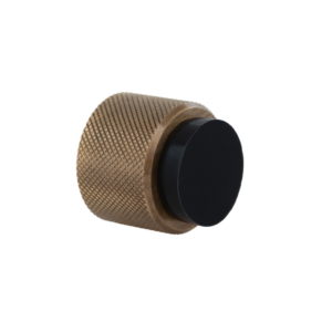 Wall-mounted door stop, dual installation, knurled design, 198