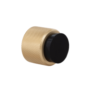 Wall-mounted door stop, dual installation, knurled design, 198
