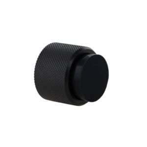 Wall-mounted door stop, dual installation, knurled design, 198