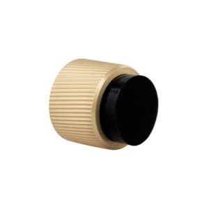 Wall-mounted door stop, dual installation, linear knurling, 198